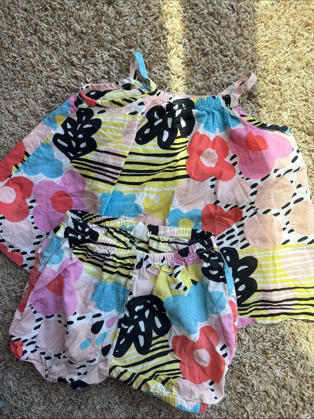 stem floral abstract baby set